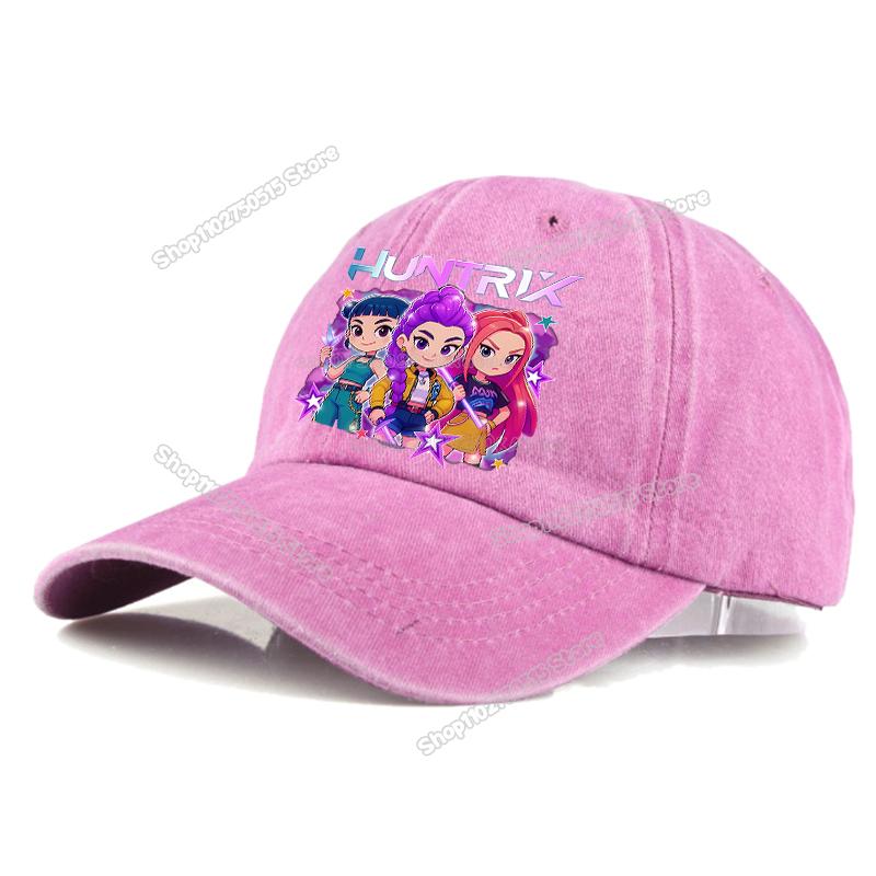 KPop Demon Hunters Retro Washed Baseball Caps for Women Girl  Snapback Sunhats Outdoor Travel Sunshade Peak Cap Hip Hop Dad Hat