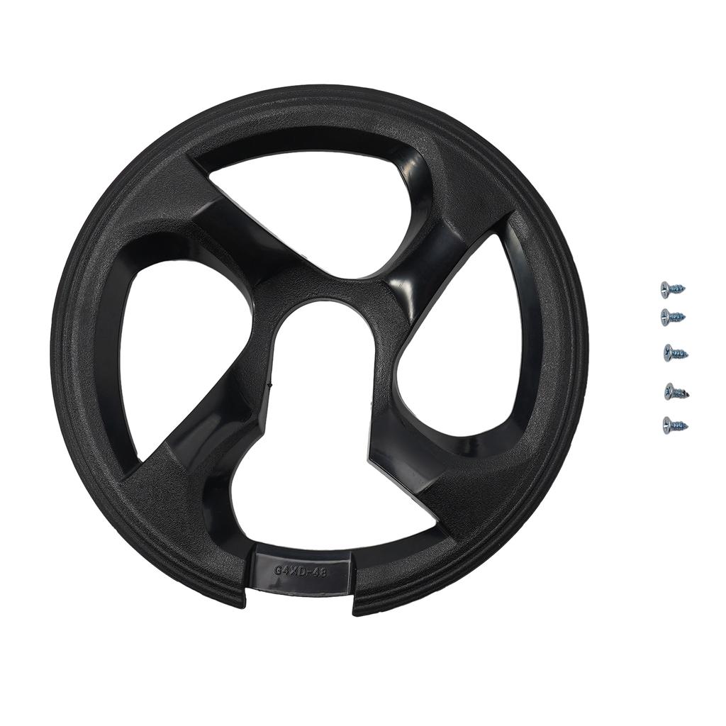 48 Teeth 12cm Bicycle Bike Crankset Chain Wheel Cover Protection Chain Wheel Protective Cover Black Guard Protector Cycle Parts