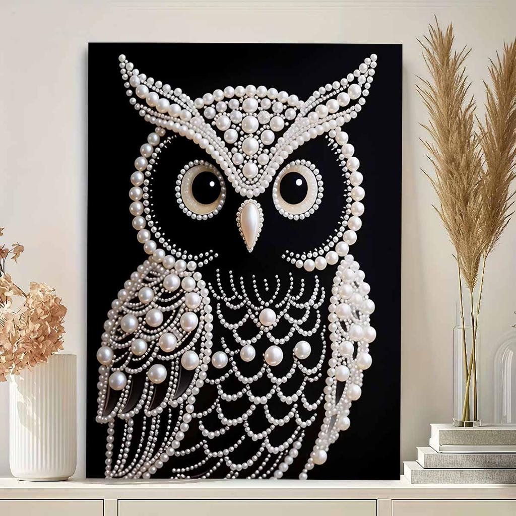 DIY Eule Diamantmalerei Kits Ohne Rahmen 35x45cm Edelstein Kunst Diamantmalerei Kits für Erwachsene/Anfänger Geschenkidee Hauswand Dekor