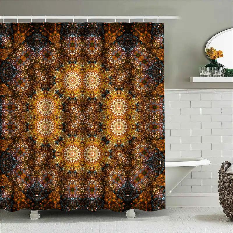 Luxury Pattern Shower Curtain Home Decor Waterproof Bath Liner Modern Koi Fish Print 90x180cm