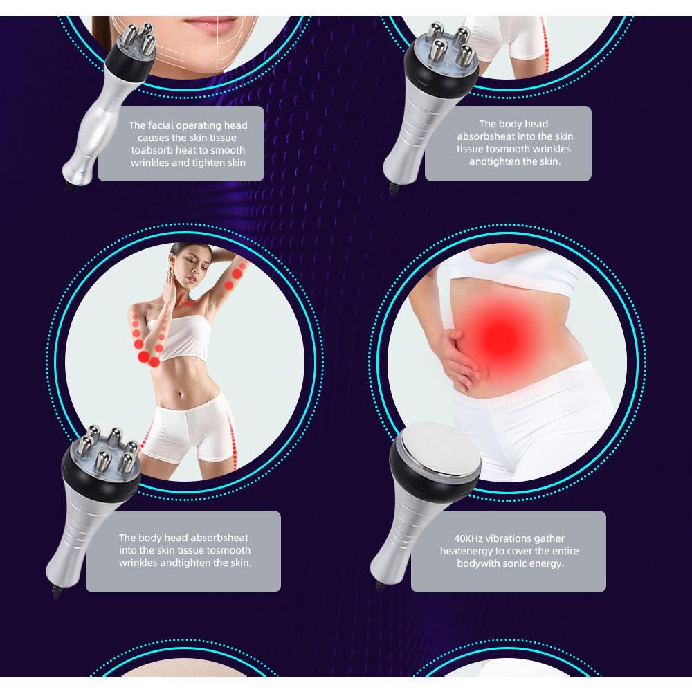 9-in-1 40kHz Cavitation 0.5MHz RF Laser 9 Heads LED Touchscreen Air Cooled 110V-220V AC Salon Body Contouring