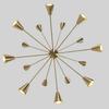 Sixteen‑Arm Sputnik Starburst Chandelier Pendant Lamp – Mid‑Century Modern Ceiling Light Fixture