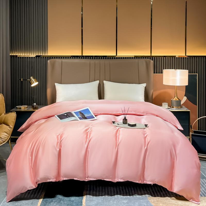 Natural Mulberry Silk Duvet Cover Comfortable Solid Color Quilt Cover Single Double King Size Comforter Cover Soft Skin Friendly