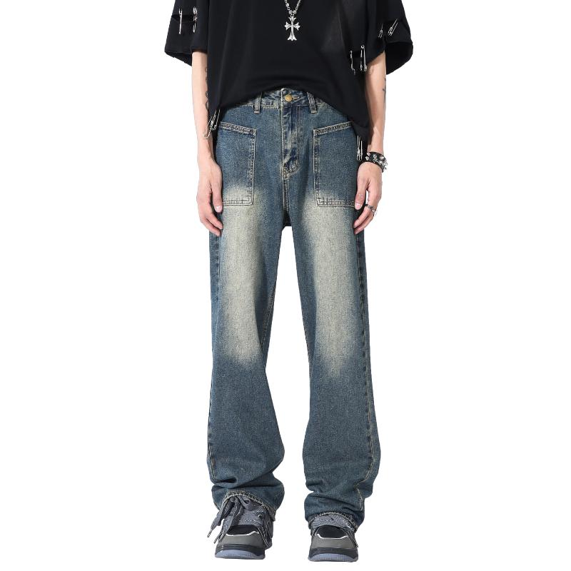 Mopping Pants Džíny velké velikosti Jaro Podzim Velké lemy Volné kalhoty