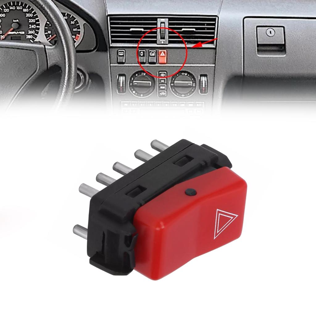 Replacement Hazard Light Flasher Switch for Several For Mercedes Models Including W123 W201 and More OEM Part A1248200110