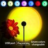 Sunset Projection Lamp Usb Multicolors Home Decoratmosphere Lamp, Flexible Stent, Suitable For Living Room And Bedroom