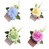 Side Clip Flower Hair Comb Bohemian Wedding Bride Accessories  Water Splashing Festival