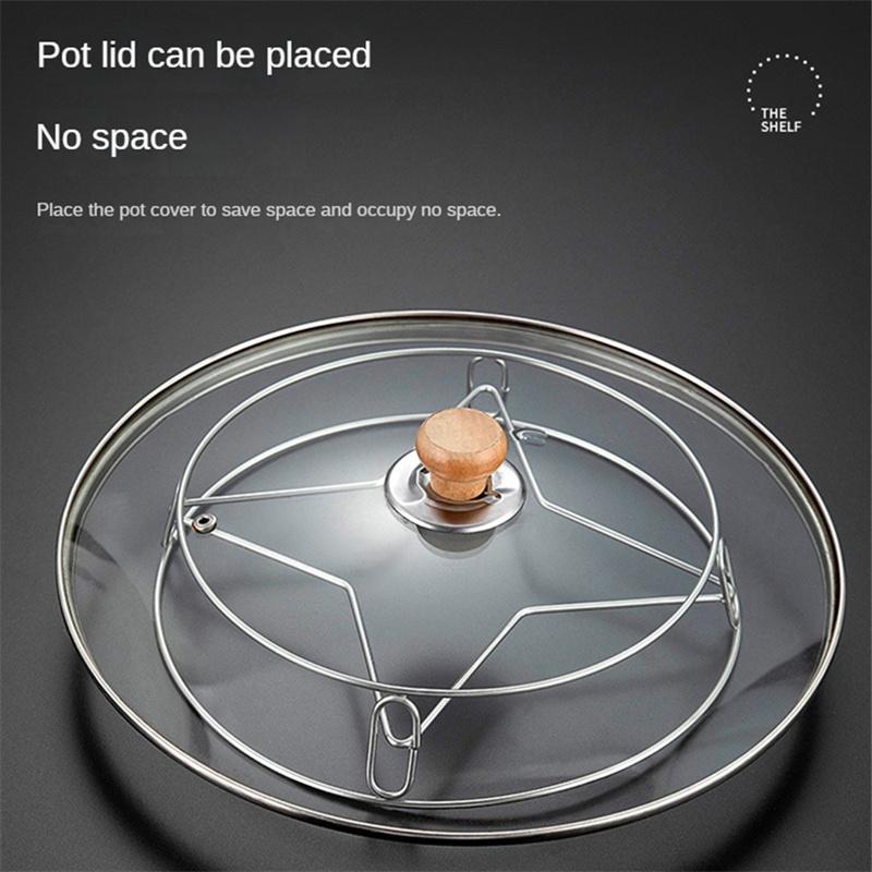 Pot Rack Multi-function Place Firmly Reinforcement And Thickening Easy To Clean Storage Rack Stainless Steel Durable Pot Pad
