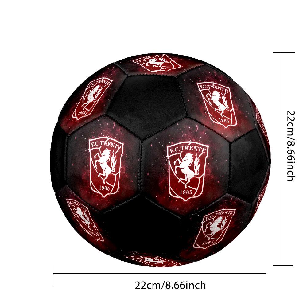 1PC F.C. Twente size 5 soccer ball PrahaIndoor Soccer Ball Colorful All Ages Machine Stitched PVC Competition Ready Durable High-Bounce