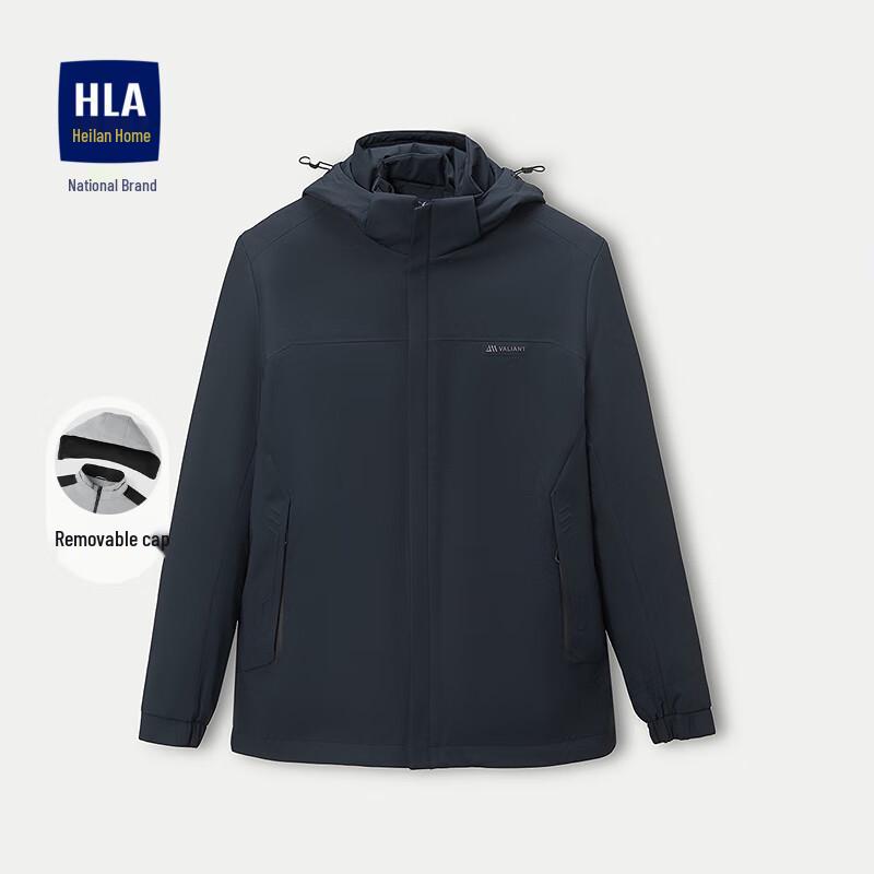 

HLA Men s Letter Print Detachable Hooded Jacket 190(56B)