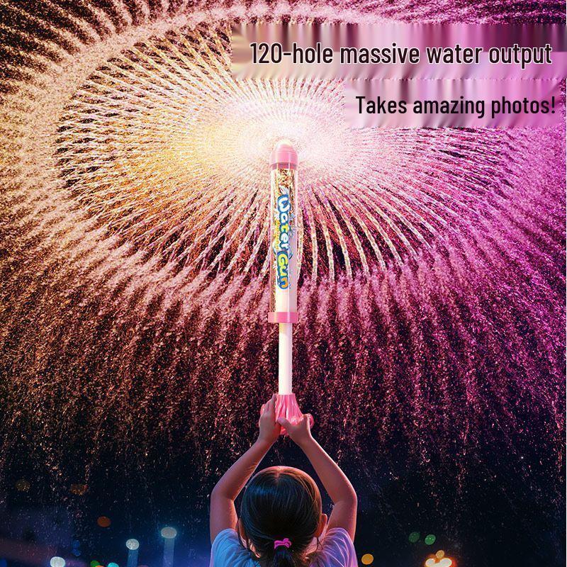 Fireworks Water Gun Toy: Pull-out Sprinkler Cannon for Kids' Beach & Water Play
