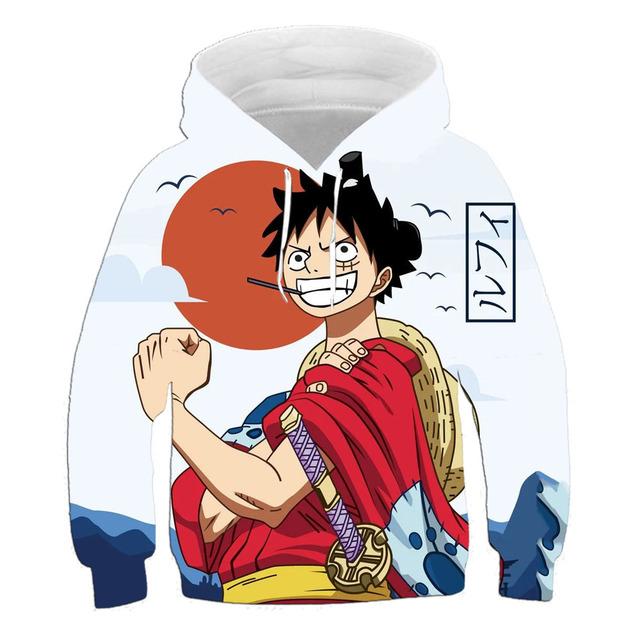 2025 Japanese Anime One Piece Hoodies New Fashion Casual Pullover 3d Printing Children's Sweatshirt Boys and Girls Street Pullover Cool Top
