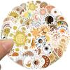 10/50pcs Flowers Sun Stickers Moon Graffiti Stickers for DIY Luggage Laptop Skateboard Motorcycle Bicycle Sticker