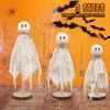 3Pcs Wooden Ghost Halloween Decorations Indoor For Halloween Party Supplies