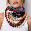 Snoepkleurige Kralenketting Grote Sleutelbeenketting Retro Dames Choker Dames Meisjes