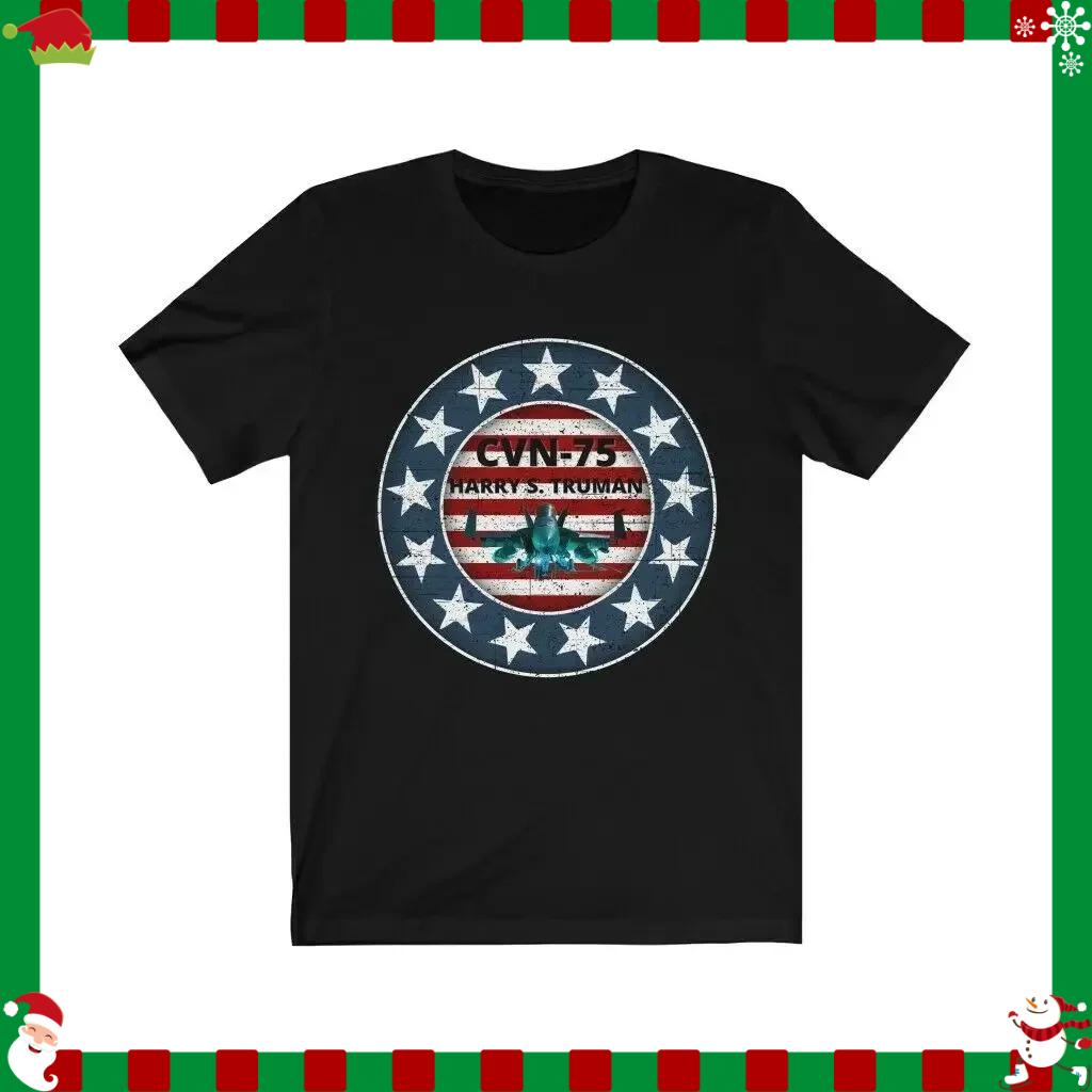 

Naval Aircraft Carrier S Harry S. Truman CVN-75 T Shirt. New 100% Cotton Short Sleeve O Neck T Shirt Casual Men s Top - Men s... S разноцветный