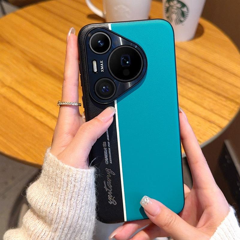 Night Lightning Fluorescent Line Two-pigment Leather Case For Huawei Pura 70 Pura70 Pro + Pura 70 Pro Lens Protect Cover