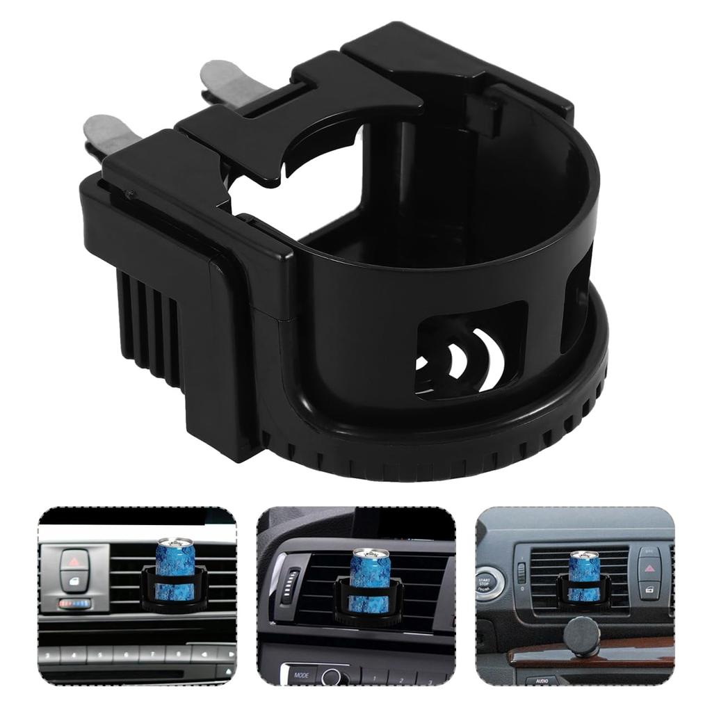 Ledmomo Car Drink Holder Air Vent Mount Car Cup Holder Bottle Tumbler Adjustable Anti-Slip Design Anti-Vibration Car Vent Black