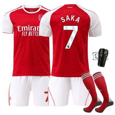 2526 Arsenal Jersey 7 Saca No. 9 Jesus 11 Martinelli Home Football Uniform Children's Adult Set