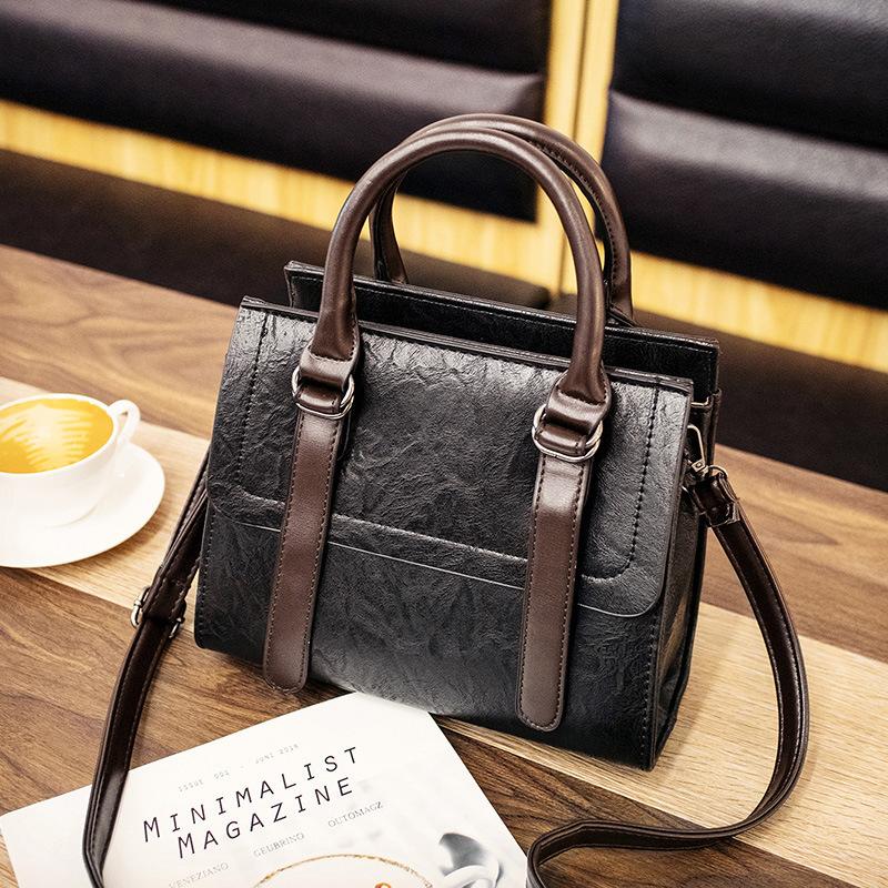 

Elegant Quality Women s Handbag Fashi Color Block 2026 Newest Crossbody Large Capacity Vintage Trendy Elegant Shoulder Bags чёрный