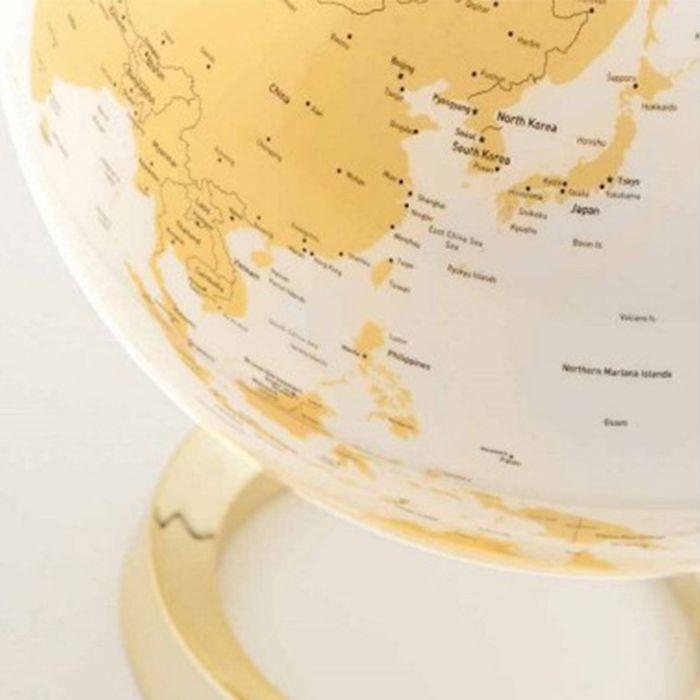 Beleuchteter Globus – Designer – Ø 30 cm – PMMA-Sockel – Vergoldeter Ständer – Für den Innenbereich