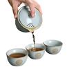 Yanxuan Ru Kiln Travel Kuaike Cup Tea Set Outdoor Portable Souvenir Business Car Tea Pot Light Luxury