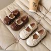 Girls Bowknot Princess Leather Shoes Sweet Bowknot Children Lace Flat Shoes Fashion Spring Autumn New Kids Causal Party Shoes