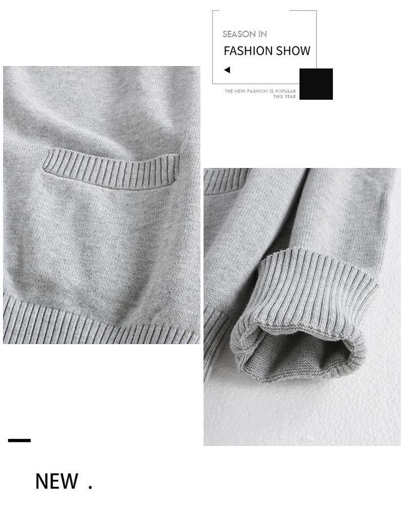 Unisex College Style V-Neck Long Sleeve Knit Sweater Vest for Spring and Autumn