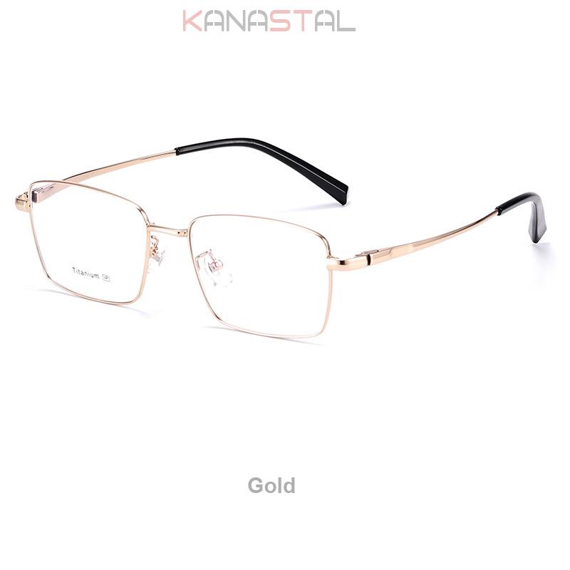 Men Pure Titanium Business Eyeglasses Frame Anti Fatigue Lenses Women Square Glasses Prescription Myopia Reading Eyewear Frames