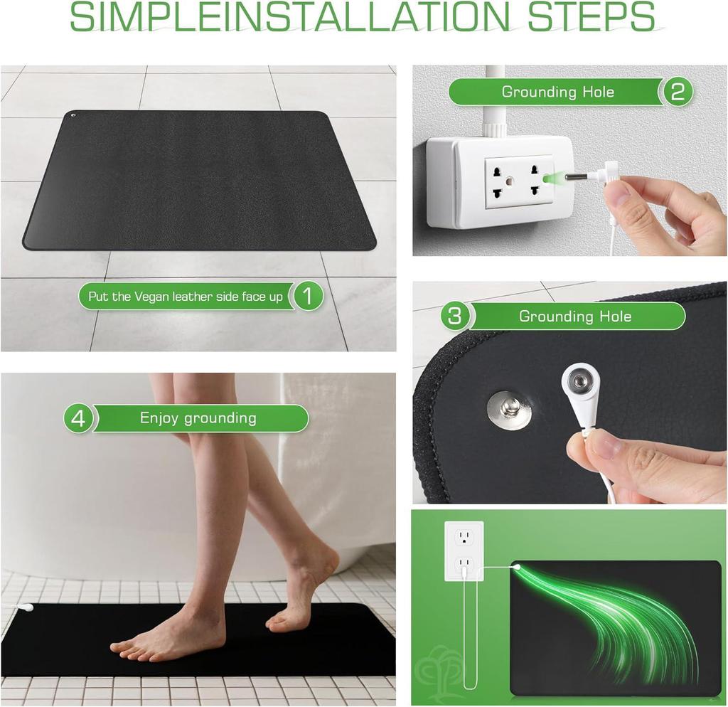 Erdungsmatte für Füße 3 mm verdickt Erdungs-Pad verbessert Schlaf Schmerzlinderung Entzündung reduziert Angst für die Arbeit