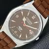 REFURBISHED MENS CITIZEN AUTOMATIC 8200 JAPAN BROWN COLOR DIAL WATCH A432351-2 R111-a432351