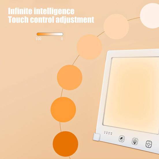 LED Light Therapy Lamp Adjustable Brightness Color Temperature UV-Free Full Spectrum Sunrise Simulation Therapy Lamp Home Office Desk Bedside Decor