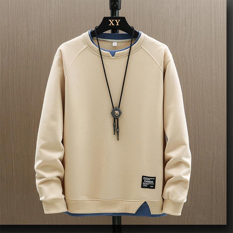 Sweat-shirt à col rond en deux pièces pour homme, nouveau modèle printemps-automne-hiver, Zhongshan, haut à manches longues