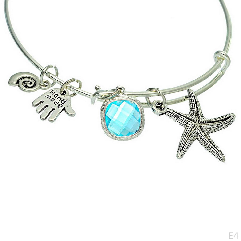 Birthstone Expandable Women' Bangle Bracelet