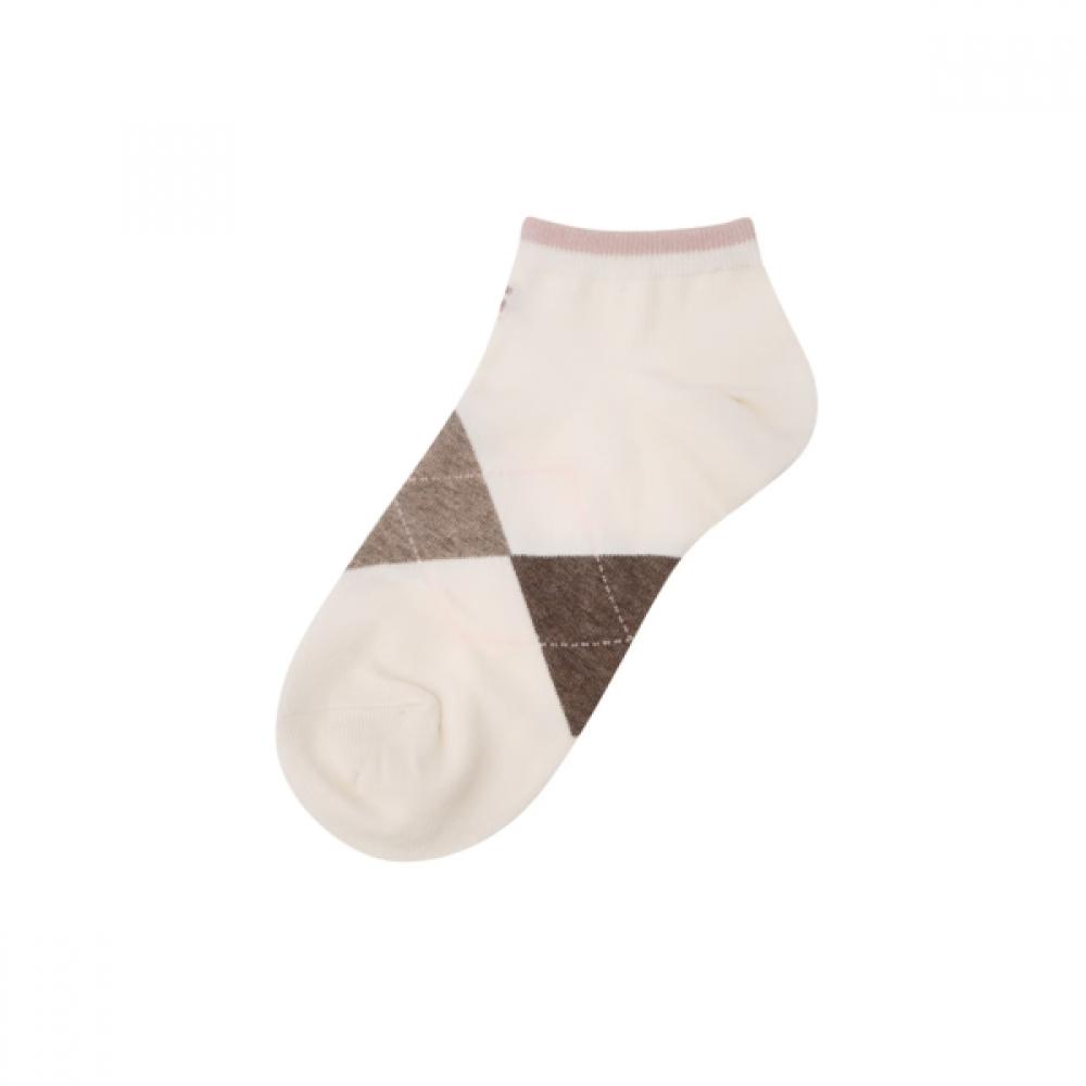 Daks White Check Cotton Blend Ankle Socks 4 Pack Dcss6f720wt