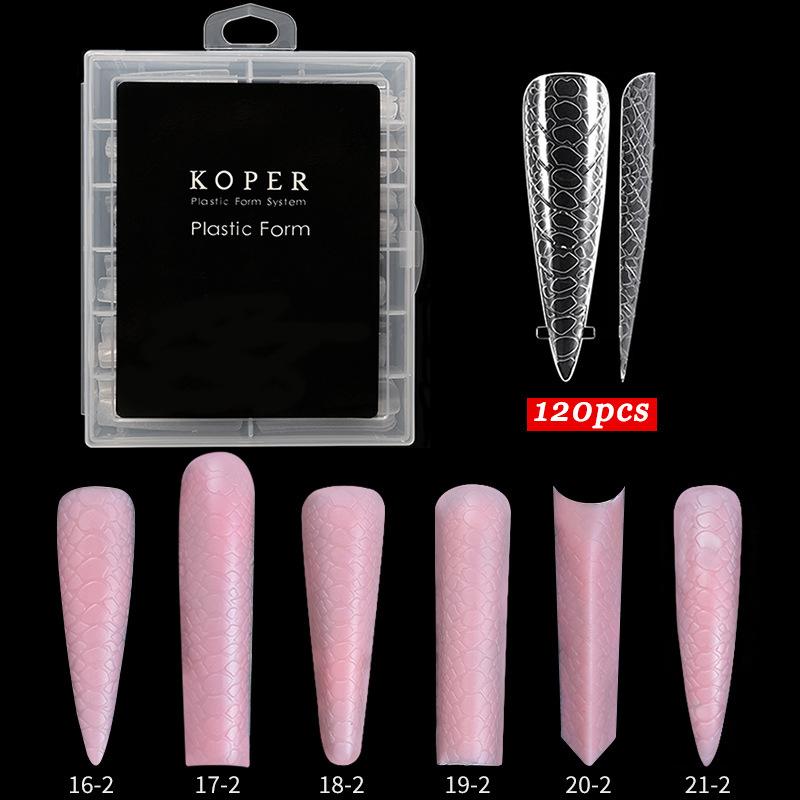 Nail Art Pattern Crystal Nail Mold Crystal Extension Paper Free Rapid Phototherapy Extension Nail Tablets 120 Pieces In A Box