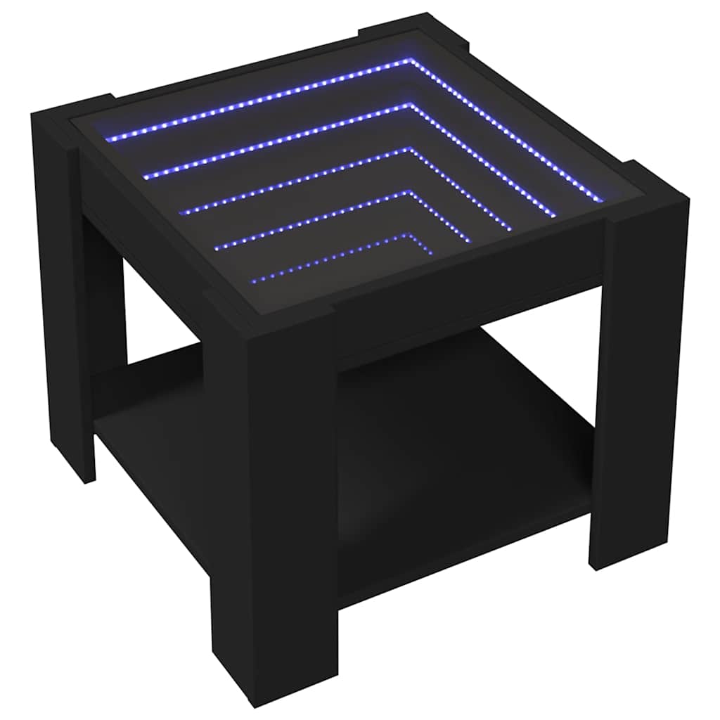 LED Coffee Table Black 53 x 53 x 45 cm Engineered Wood
