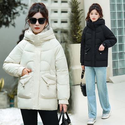 Long Down Cotton-padded Clothes, Female Student Bread Clothes, Loose and Thickened Cotton-padded Clothes, Leave-in Women's Cotton-padded Jackets.