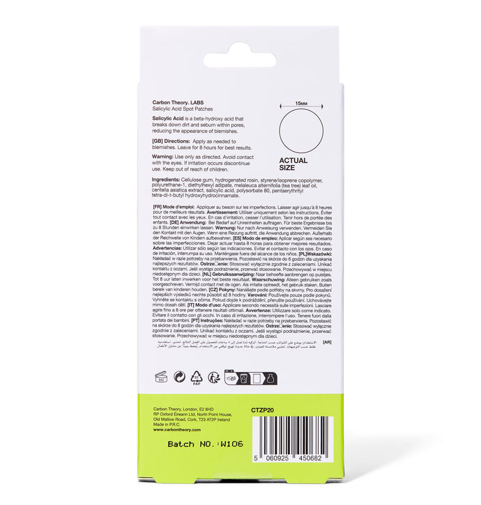 Zap patch acne patches with salicylic acid - 40 pcs. carbon theory