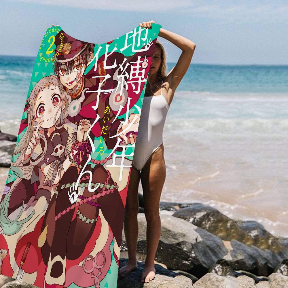 Animation T-Toilet-bound Hanako-kun Microfiber Beach Towel Mountain Climbing Yoga Beach Swimming Running Absorbent Soft Towel