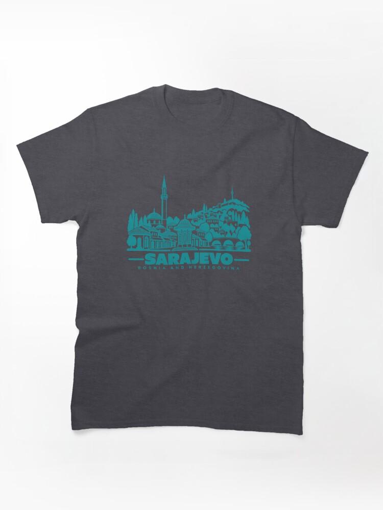 Cities Skylines Sarajevo Bosnia and Herzegovina Line Art Skyline Poster Classic T-Shirt