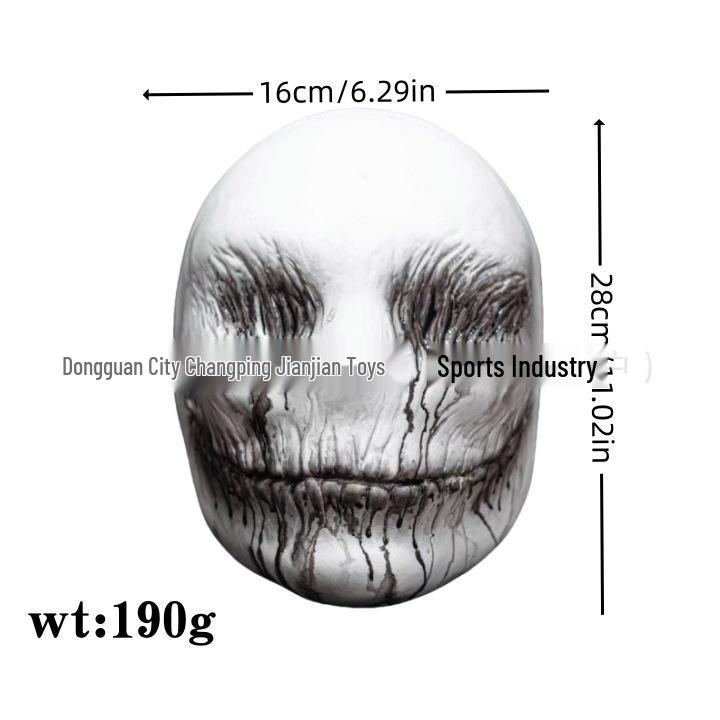 Smal Leende Vit Spöke Halloween Mask Kostym Rekvisita