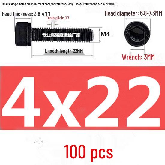 High-Strength Grade 12.9 Internal Hex Head Screws M1.4-M20