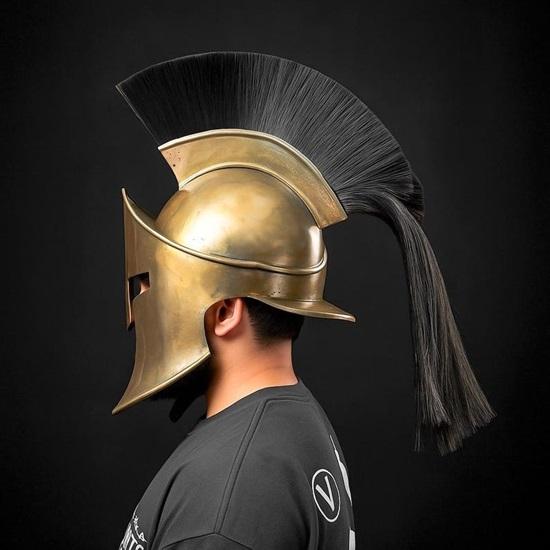 Spartanischer König Leonidas Helm Authentische 300 Film Replik für Mittelalter Rollenspiel Sammler Militaria