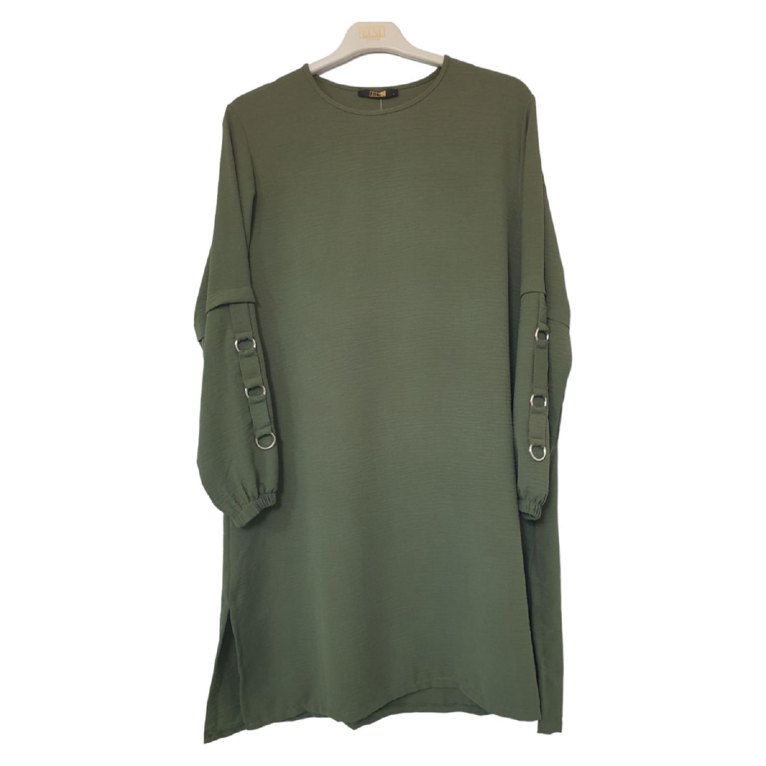 

Ayrobin Fabric Sleeves Ring Detail Tunic 100cm 44 спаржевый
