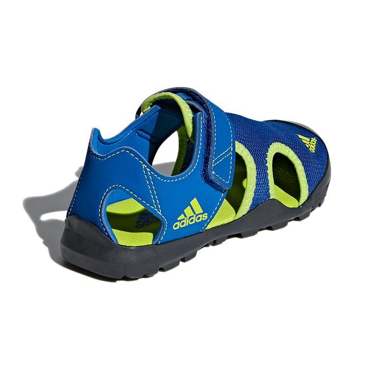 Adidas Captain Toey K Velcro Outdoor Flat Sports Low Top Sandals Kids Sandals Blue Green CM7639