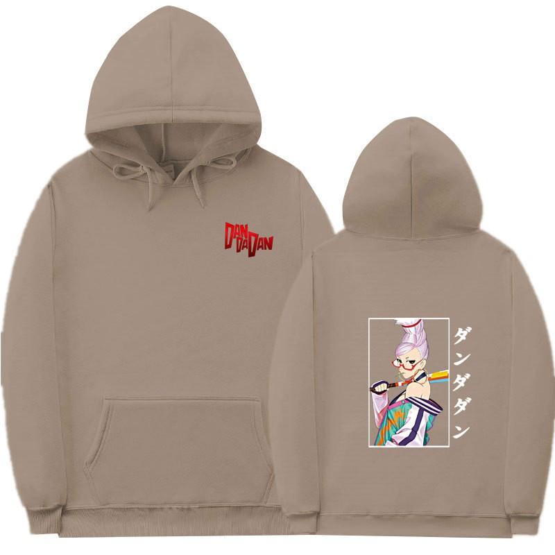 Anime-Inspired Oversized Hoodie With Ribbed Hem Unisex Sweatshirt Fall Casual Wear