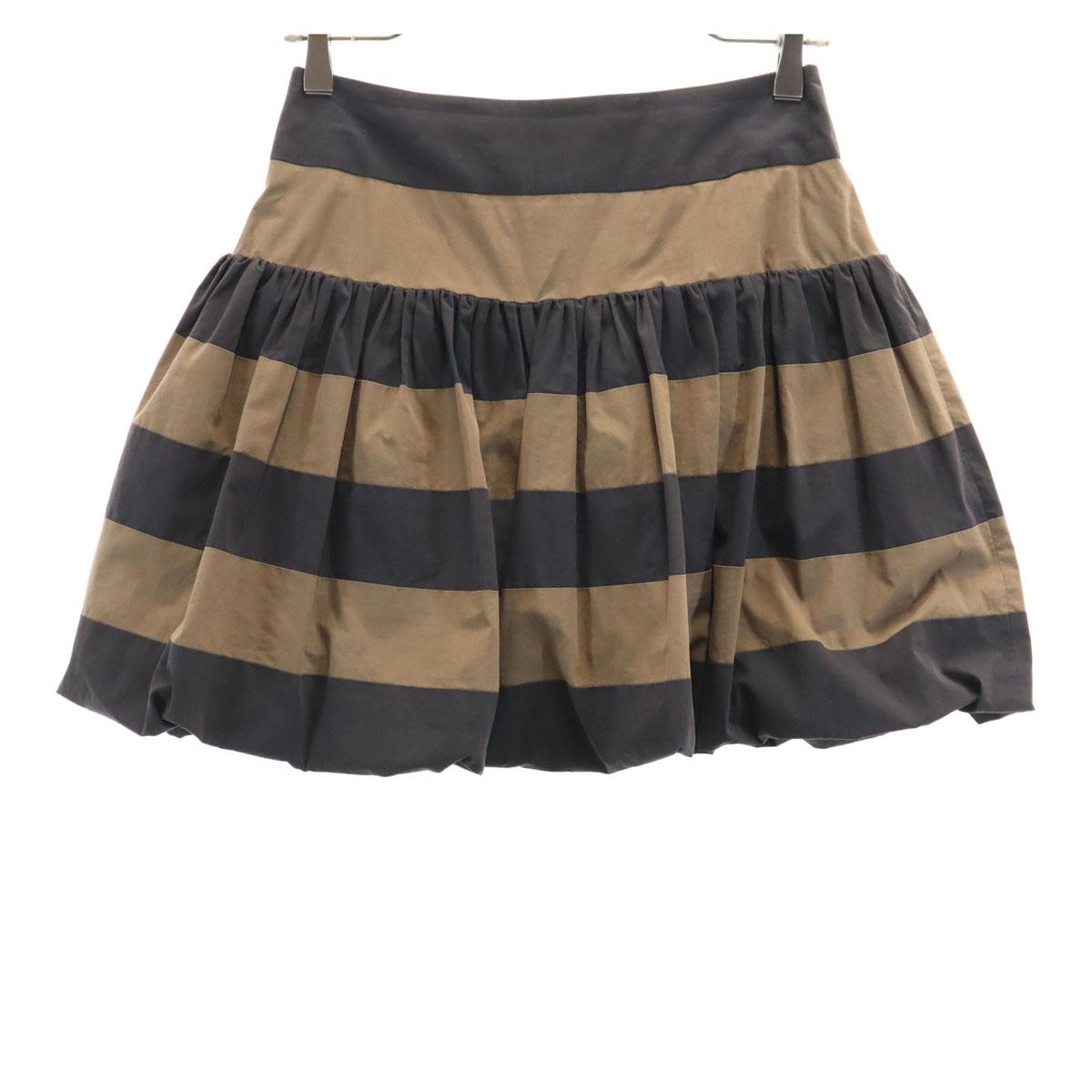 

LANVIN en Bleu Border Pattern Mini length Balloon skirt With inner pants Women Used