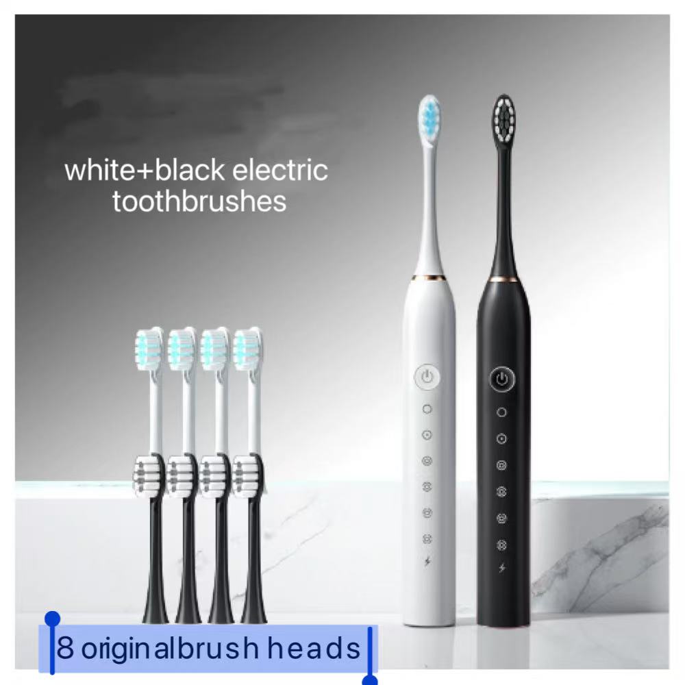Electric Ultrasonic Toothbrush Six Speed Mode Home Soft Hair USB Charging Waterproof Adult Tooth Cleaner Automatic Couple Set