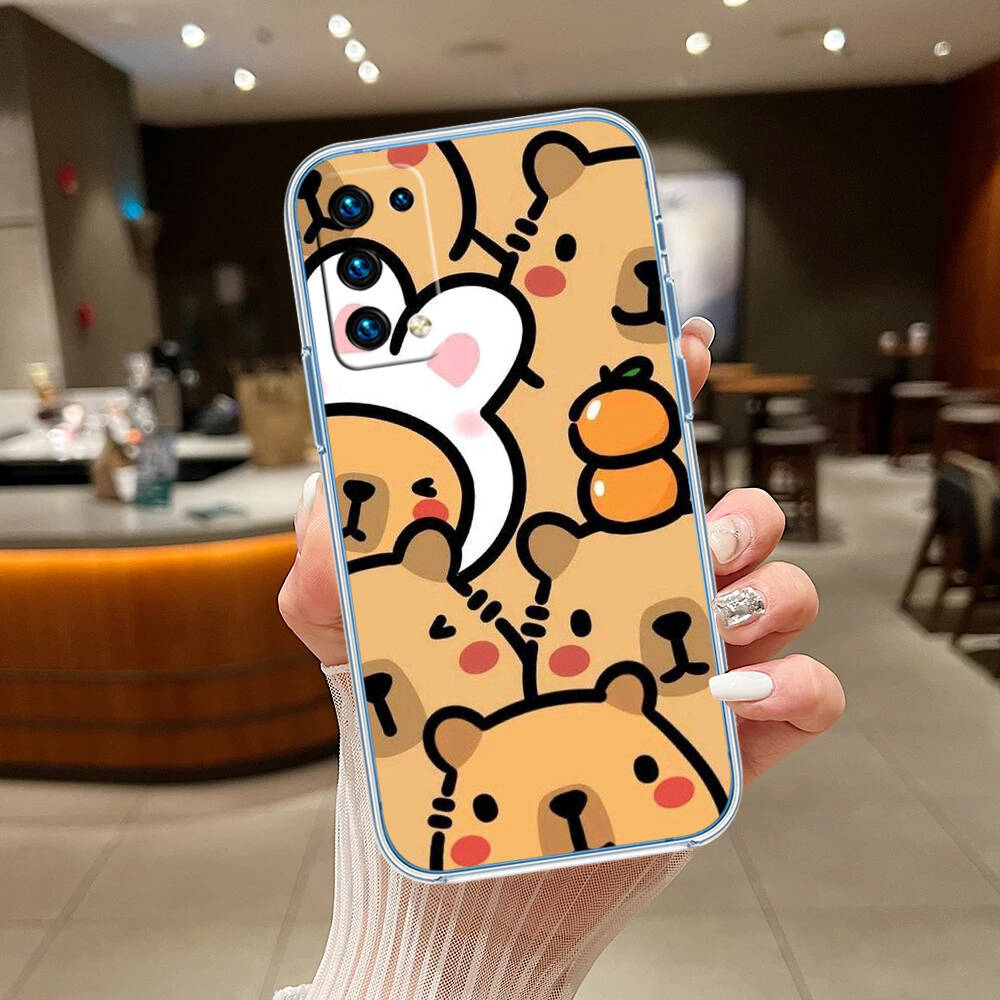 Cartoon Capybara Case for Motorola G10 G20 G04 E30 E40 E22 E20 E13 E15 G22 G23 G05 G75 G35 G55 E22S E7 G6 G7 G8 G9 Plus Power Play